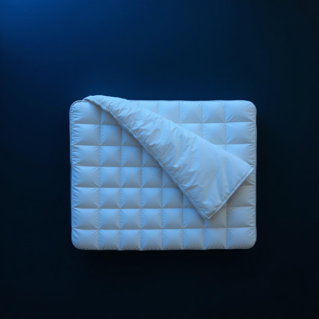 Mattress topper folded showing its plush layers